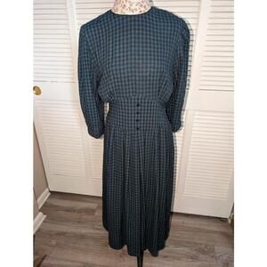 Vintage 80's Olivia Rose plaid dress